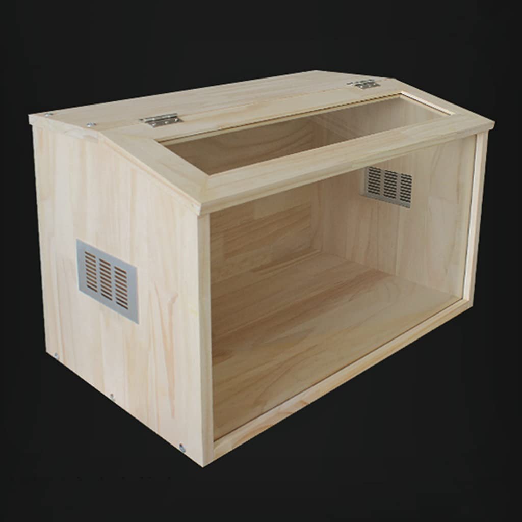 Terrario per rettili, Animale domestico Rettile Terrario Tartaruga Serbatoio Terra-Dimora Cilindro Arrampicata Marrone 60x40x40 cm