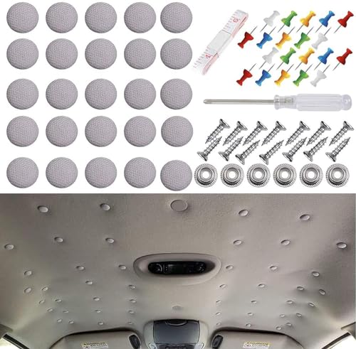 Kit Riparazione Cielo Auto - 80 Rivetti, Spilli, Cacciavite E Metro, Per Tetti Auto - Foto 11