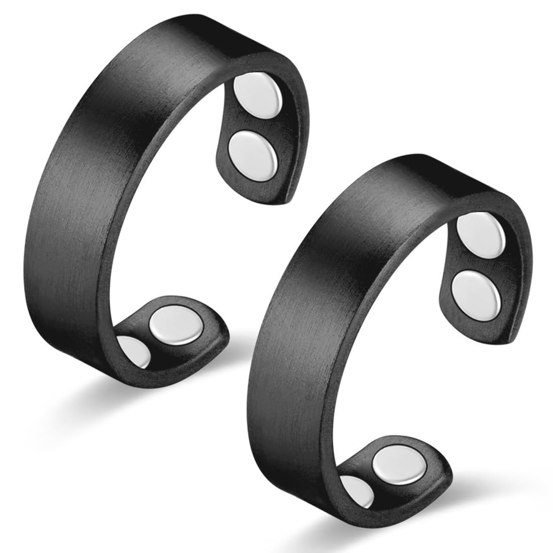 Vicmag Copper Magnetic Rings for Women Men 100% Pure Copper Adjustable with Jewelry Gift Box, Metal, No Gems, Metal, No Gemstone