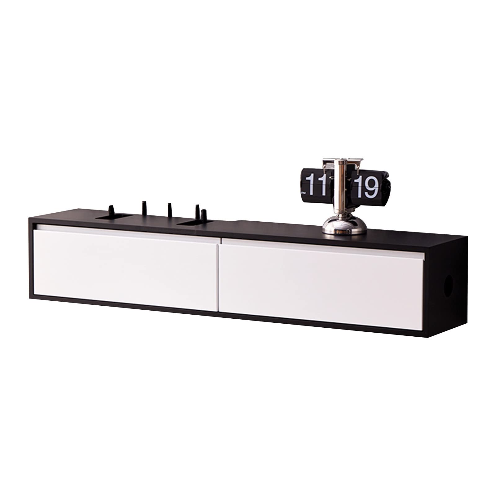 Soporte flotante para TV montado en la pared de 31.4/39.3 pulgadas, soporte para almacenamiento multimedia, montaje libre, estante decorativo de 80 cm