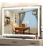 Hasipu Vanity Mirror with Lights, 32" x 22" LED Makeup Mirror, Lighted Makeup Mirror with Dimmabl...