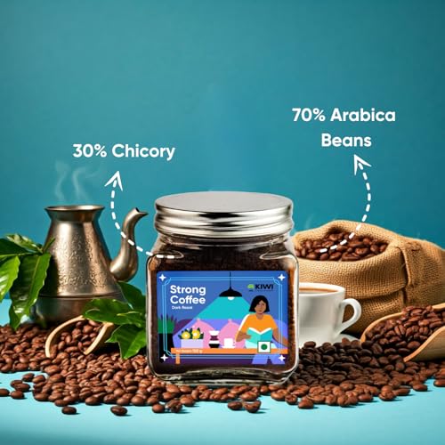 Image of KIWI Kisan Window Freeze Dried Coffee, 150g + Strong Coffee, 150g | Combo Pack | Instant Coffee & Dark Roast Pack