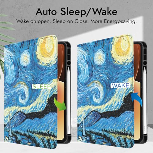 Image of Robustrion Cover for Xiaomi Pad 8 /8 Pro /Xiaomi Pad 7 /7 Pro Cover Case with [Pencil Holder], Folio Flip Cover with Tablet [Auto Sleep Wake] - Night