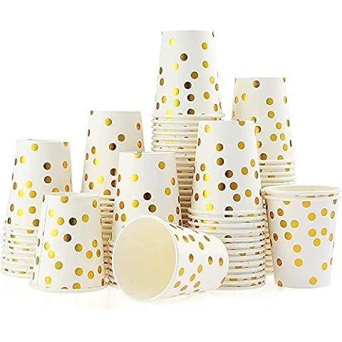 Esyauto 100pcs 250ml Disposable Paper Cups Cover