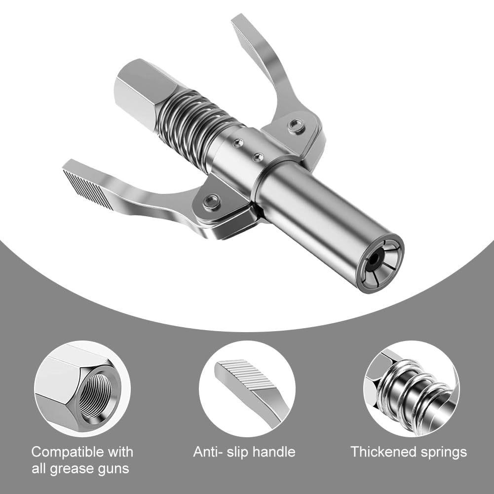 Pistola Per Grasso Con Accoppiatore Autobloccante - Doppia Maniglia, Alta Pressione - Foto 9