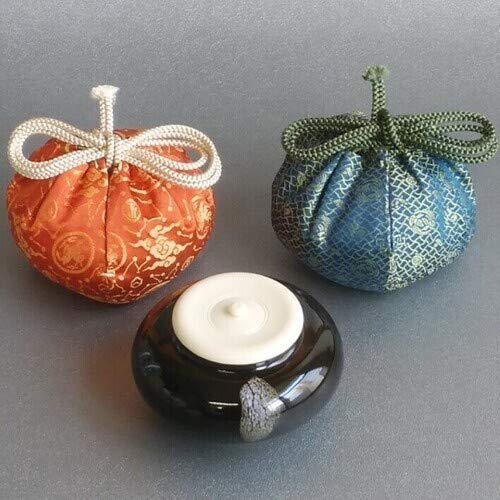Amazon.co.jp: 【茶道具セット】 茶入 文琳 ＋ 大海 *長緒*常緒