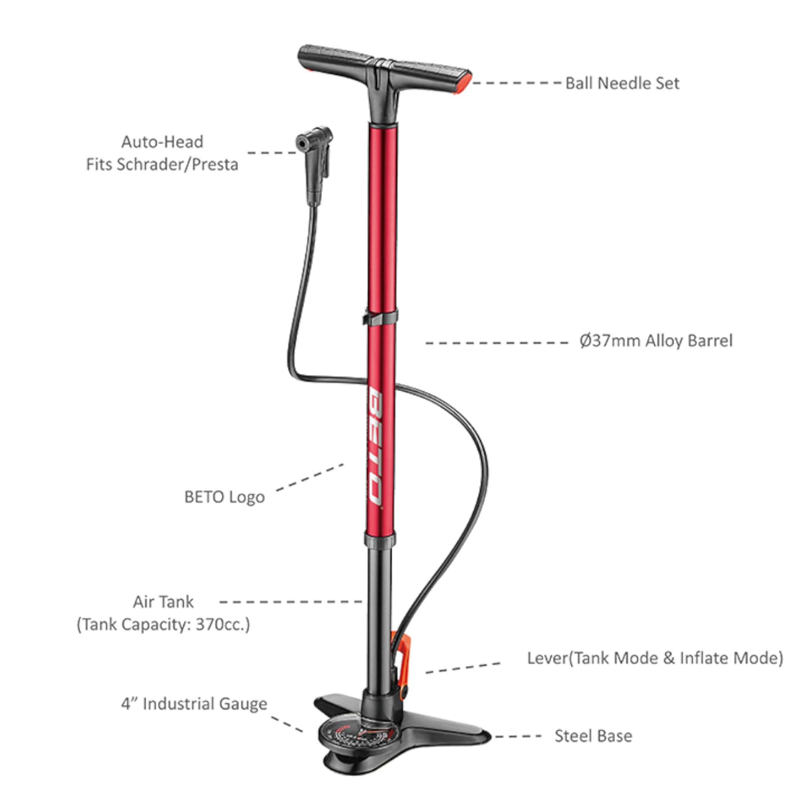 Beto Floor Pump 160 Psi
