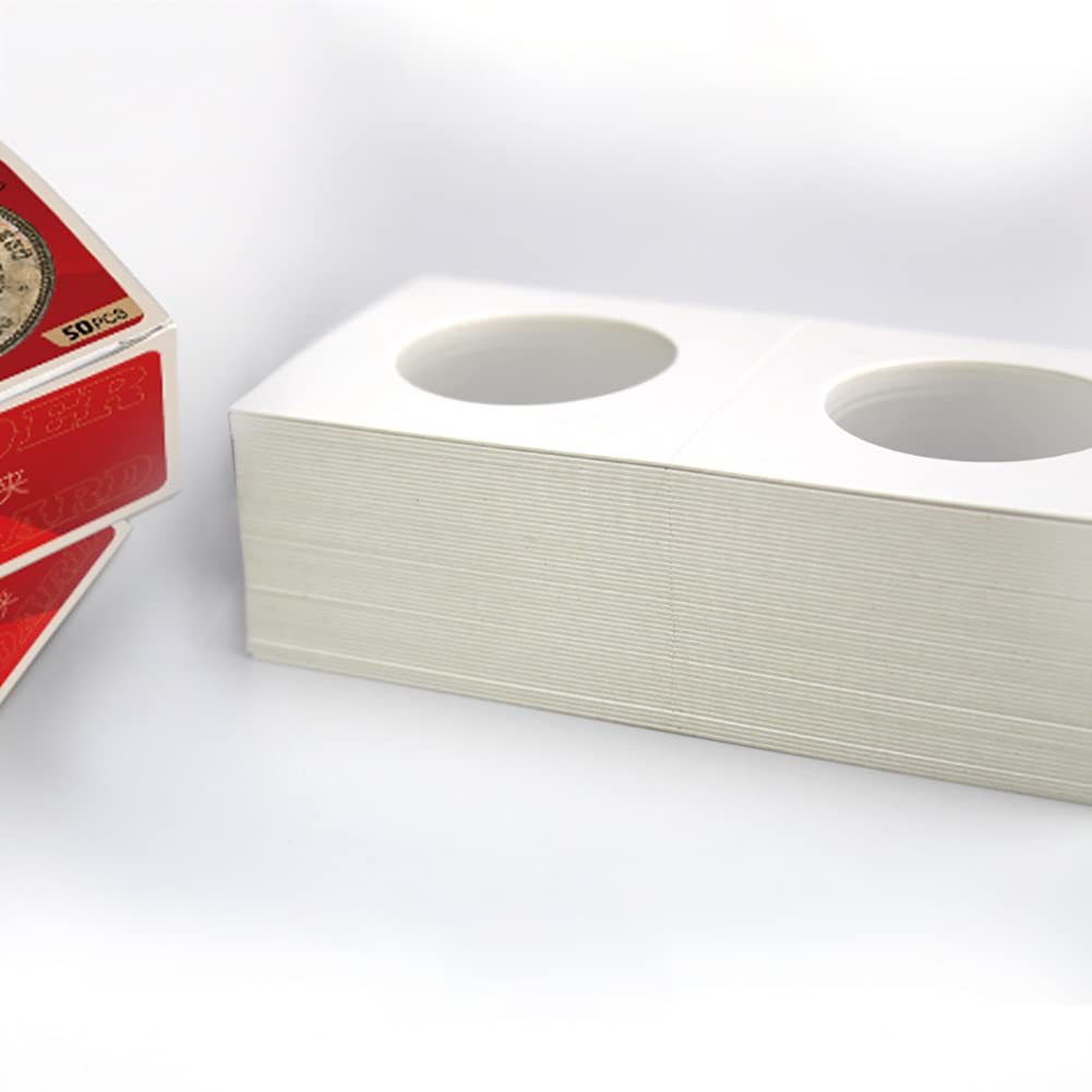JIHUOO 100 Pcs Cardboard Coin Flips Coin Protector Sleeves Coin Display Cases Paper Coin Holders Books Coin Collection Supplies for Colletors - Image 3