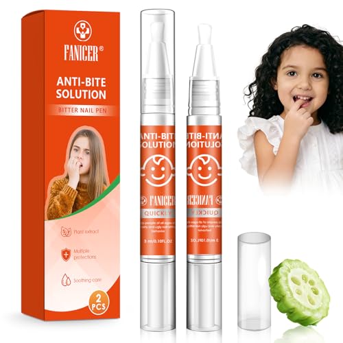 2 Stück Nägelkauen Stoppen Stift Bitterer Nagellack Stift Bitterer gegen Nägelbeißen Hilft dabei Gewohnheiten abzulegen Für Jugendliche und Erwachsene