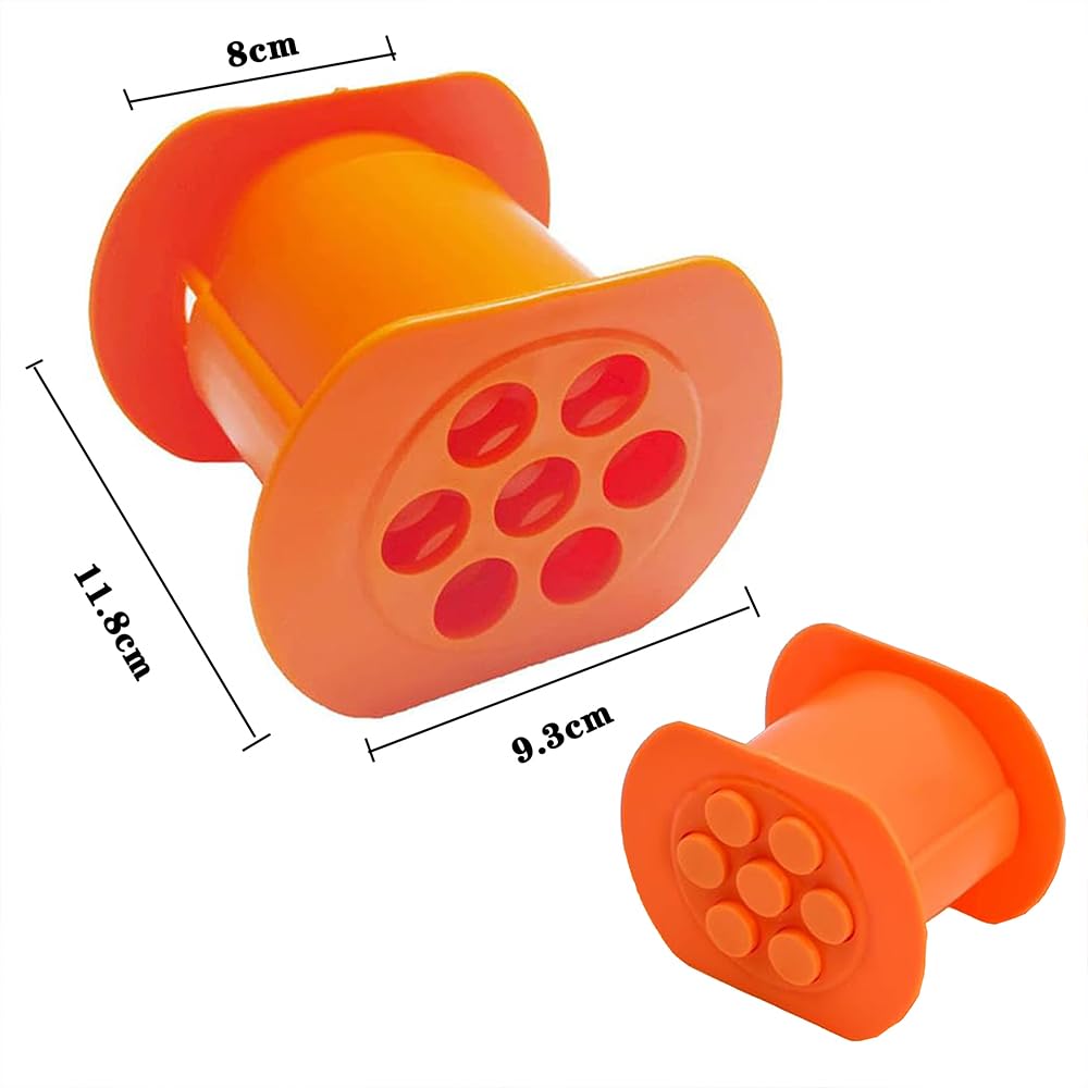 Pressa Per Salsicce E Cevapcici Roysmart - Estrusore Manuale Carne Con 7 Fori, Colore Arancione