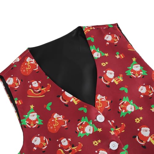 yolsun Mens Christmas Vest Snowflake Tree Graphic Snowman 3D-Print Festival Party Gifts3