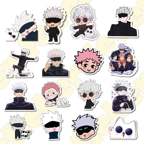 Image of Pack of 15 Cute Stickers for Laptops /Mobiles /Guitar /Journal etc. (Cute Gojo)