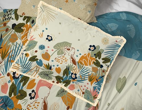 Image of Disney Lilo and Stitch Queen Comforter Set 7 Piece Floral Bedding, Multi