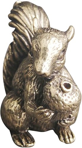 Miniatura 9 de VOSAREA Figura vintage de latón, estatua de ardilla en miniatura, escultura de ardilla pequeña, escultura de ardilla hecha a mano, adorno de estatua