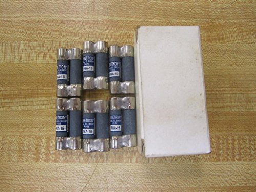 Fusible FNA 15 Bussmann lot de 6 cartouches action temporisée pour protection électrique