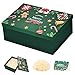 WLUSEAXI Christmas Gift boxes with lids,11.4Ã—8.6Ã—4.1 inches Christmas Eve Boxes for Gifts with Card &Shredded Paper Filler,Sturdy Gift Boxes for Christmas Presents New Year,Winter Holiday (Green)