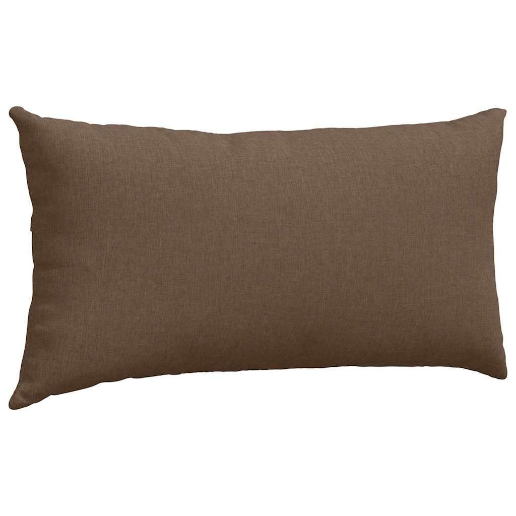 Cojín de sofá 2 piezas, marrón, 80 x 40 cm, relleno de poliéster, fundas extraíbles para salón, dormitorio