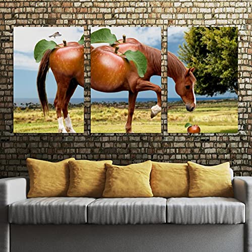 Tableau moderne cheval encadré avec finitions premium pour maison