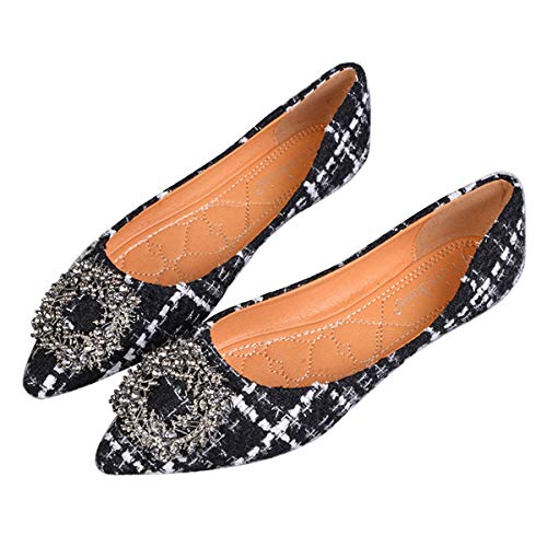 Comfort Slip On Shoes for Women Genuine Leather Ballet Flats Low Heeled Wedges Dress Shoes - Image 3