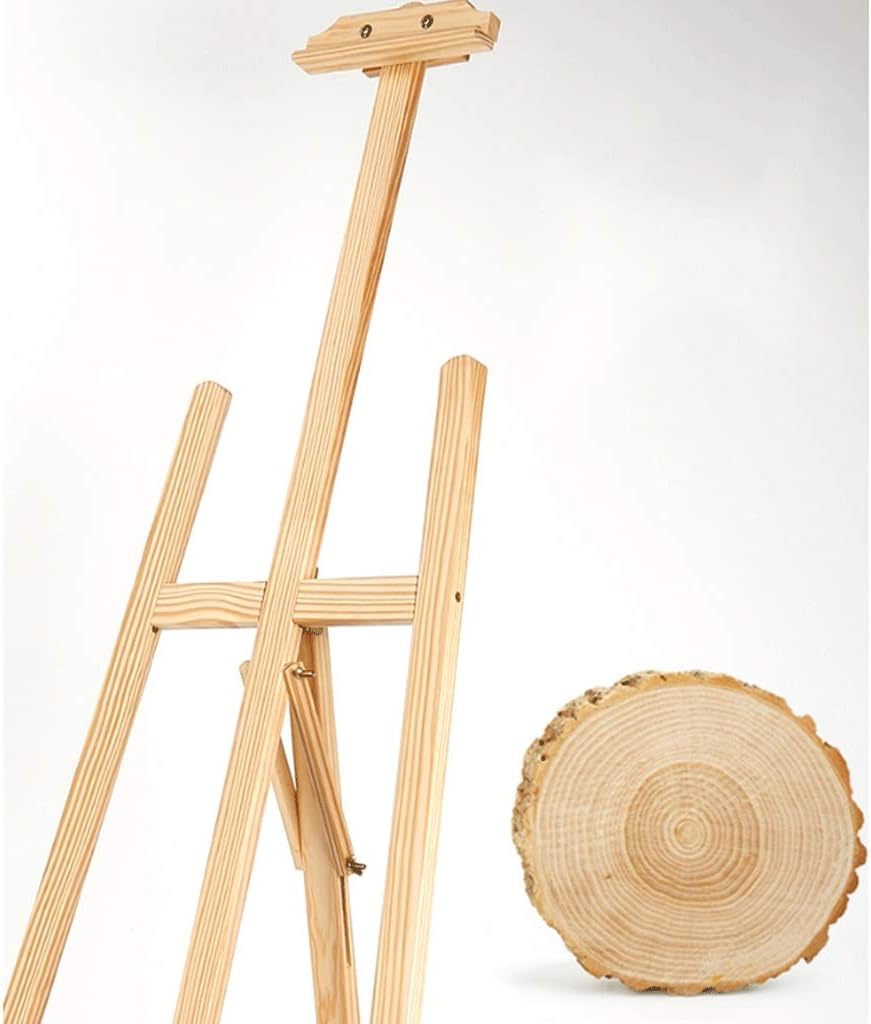 Painting Artist Easel Easel Wooden A-Frame Studio Easel Folding Pine Wood Children Artist Painting Adjustable Multifunctional Display Easel Table Easel (Primary 1.5cm)