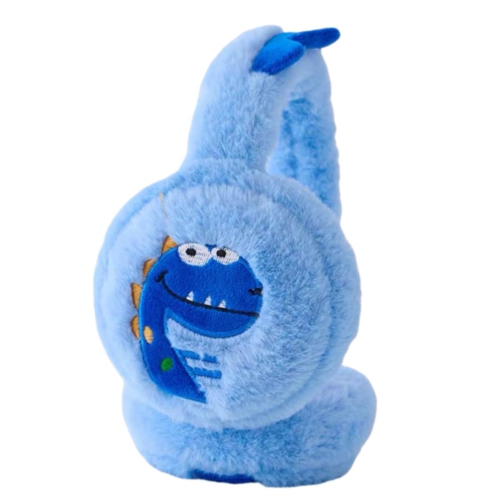 ISABELLA MOON Kids Boy Girl Earmuffs Winter Fleece Thermal Outdoor Warm Plush Ear Warmer (Dinosaur)