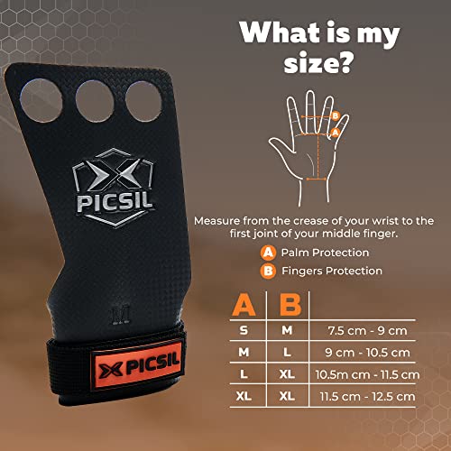 PICSIL RX carbon-grepen met 2 gaten en 3 gaten, handgrepen voor gewichtheffen, muscle-ups, pull-ups, gymnastiek… - Image 7
