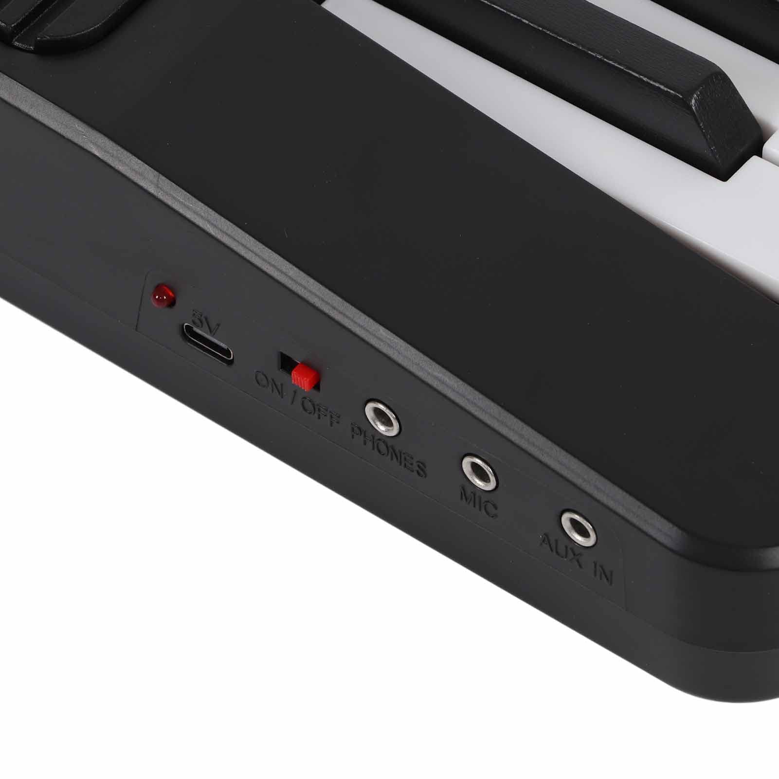 Tastiera Elettronica Portatile Tastiera per Pianoforte Elettronica Ricaricabile a 37 Tasti, Ricaricabile, Funzione Educativa, Interfaccia Multifunzione, Portatile