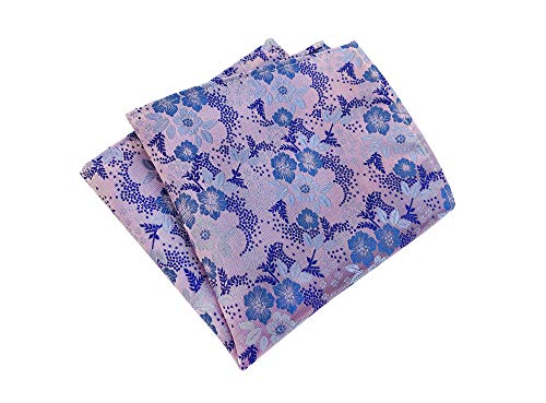 Mens Pink Blue Bow Tie Pocket Square Set Summer Cool Gentleman Party Jacquard Silk Cravat Necktie #TOP2