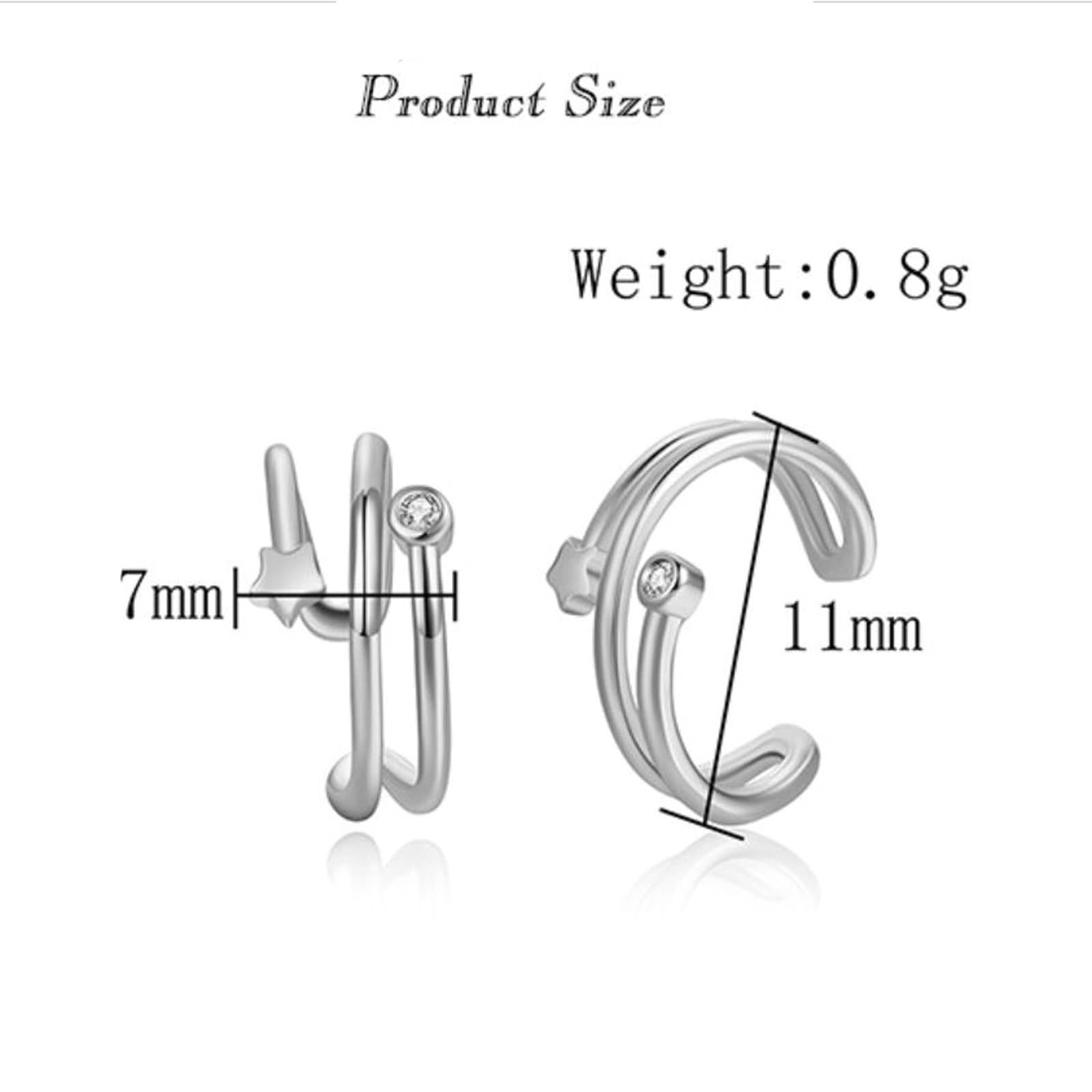Pendientes vintage de oro blanco 750 de 18 quilates, pendientes de estrella de moissanita, pendientes de oro Au750 para mujer