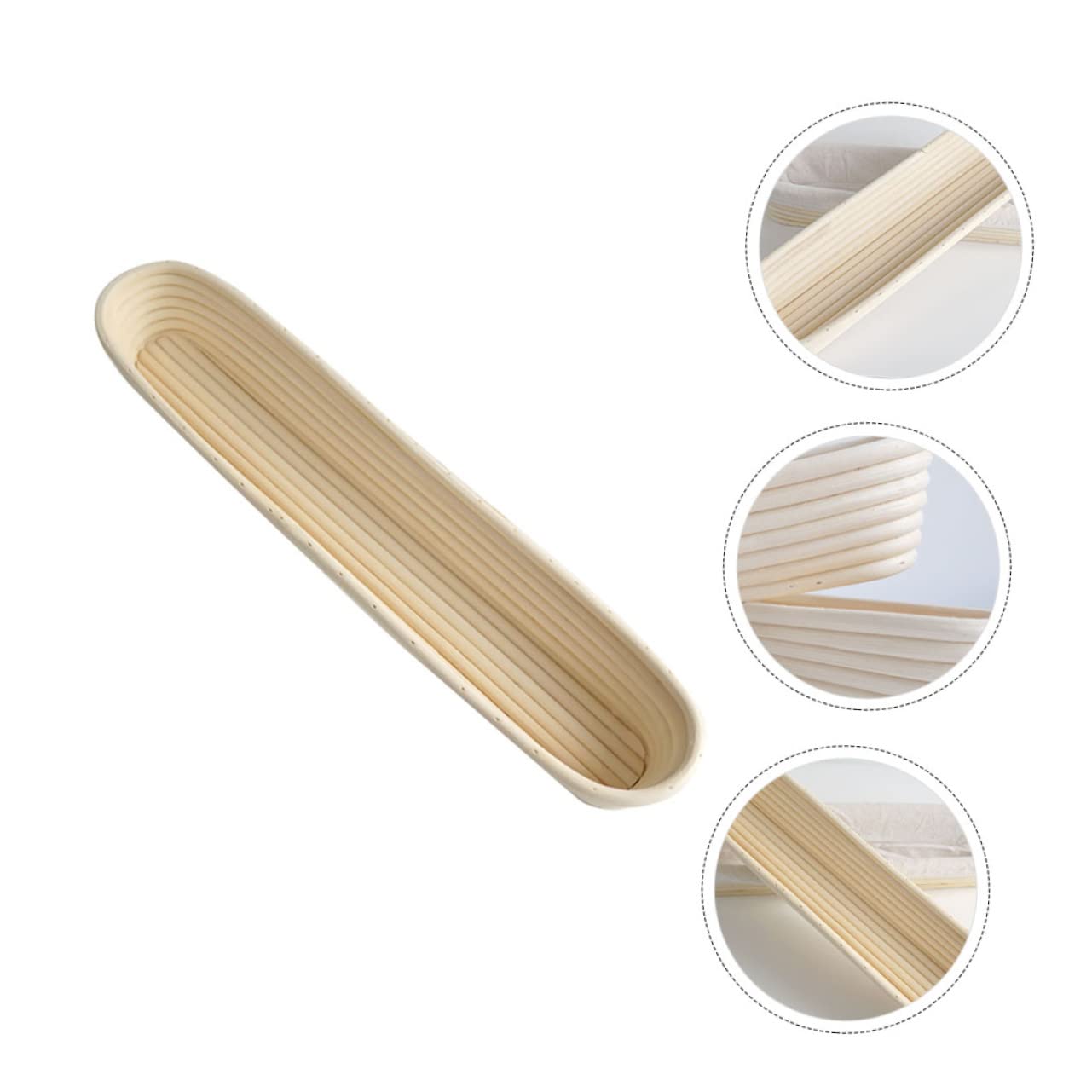 MAGICLULU 2stücke Rattan Brotbackkorb Für Gären Von Teig Abnehmbarer Stoffeinsatz Für Selbstgebackenes Und Brot Praktisches Backzubehör Für Anfänger Und Profis
