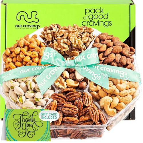 NUT CRAVINGS - Thank You Appreciation, Mixed Nuts Gift Basket