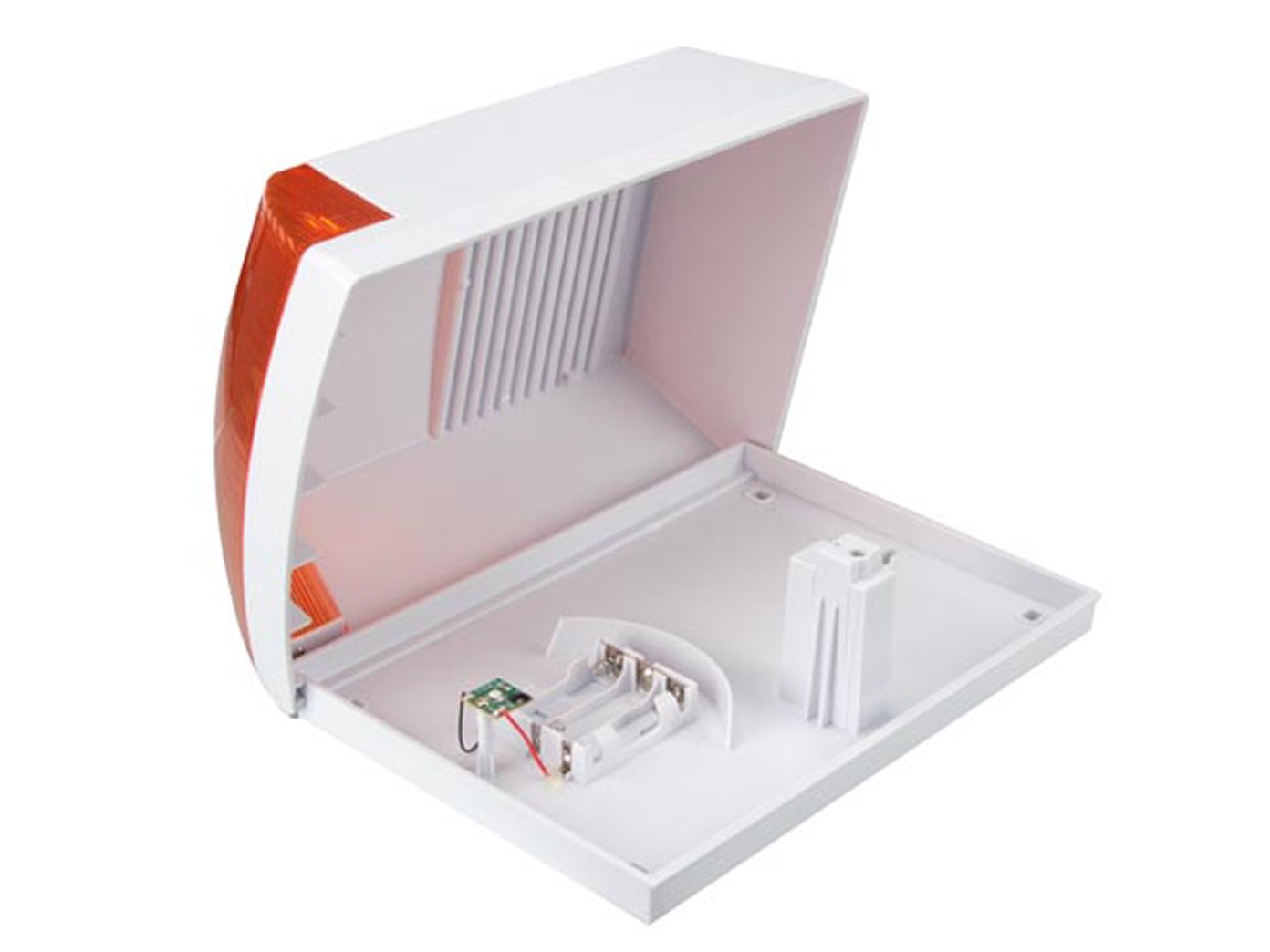 Juego de 2 sirenas falsas con LED parpadeante, resistente a la intemperie IP44, funciona con pilas