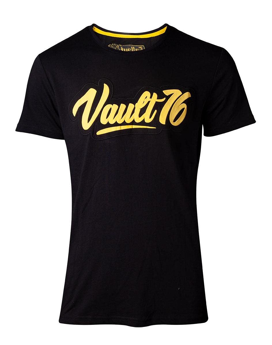 Difuzed Men's Black Fallout 76 - Oil Vault 76 - T-Shirt (M)