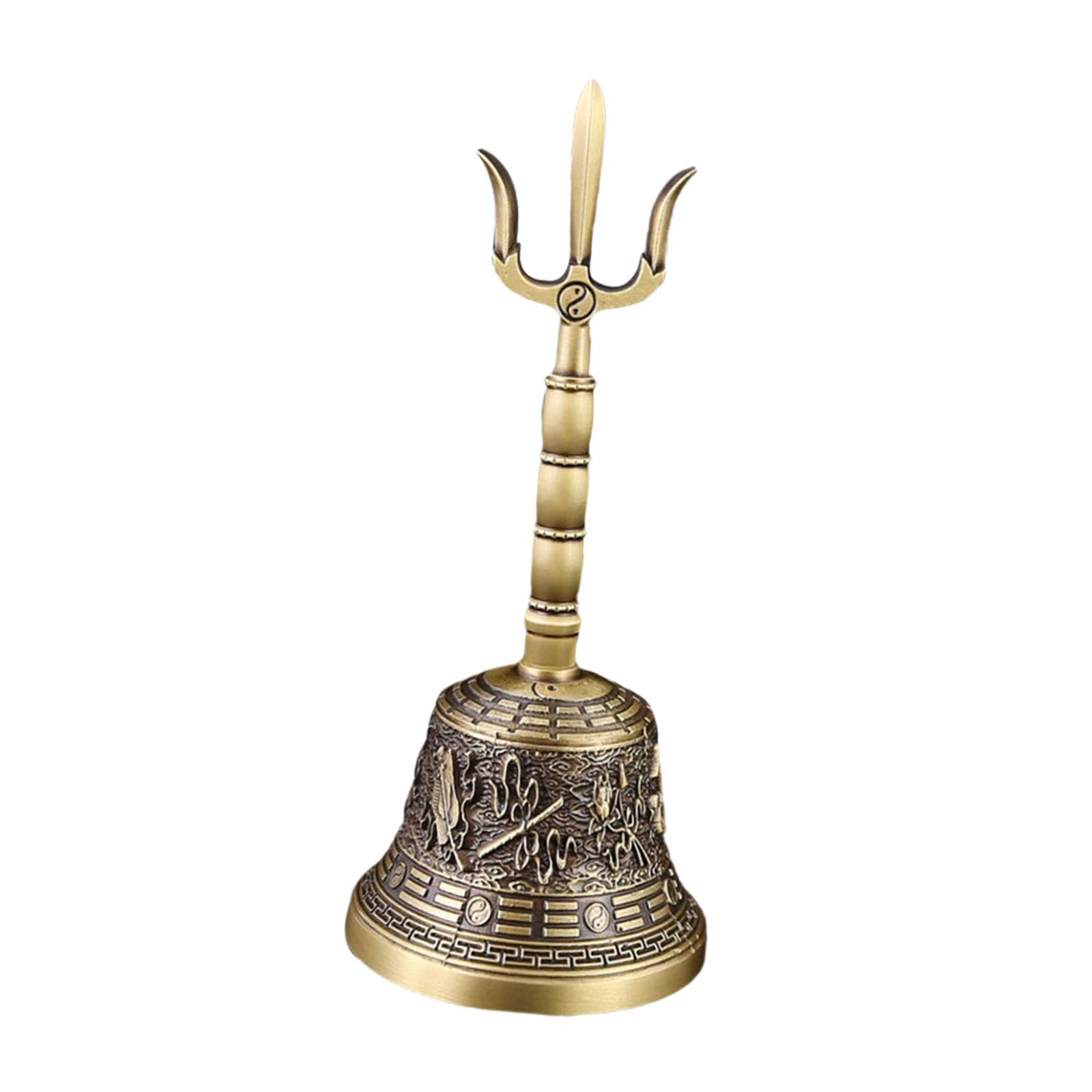Generic Handbell Dharma Object Bell Set Polished Sound Supplies Taoism Instrument Portable Loud Meditation Bell Prayer Bell