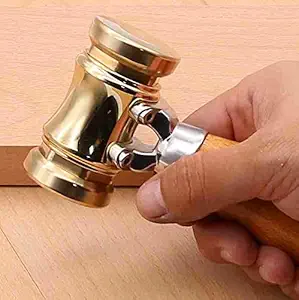 HONGDUI KM-18 Woodworking Brass Chisel Mallet With Interchangeable Heads
