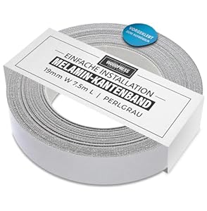 WoodPress E19x75 Melamin-Kantenband Perlgrau