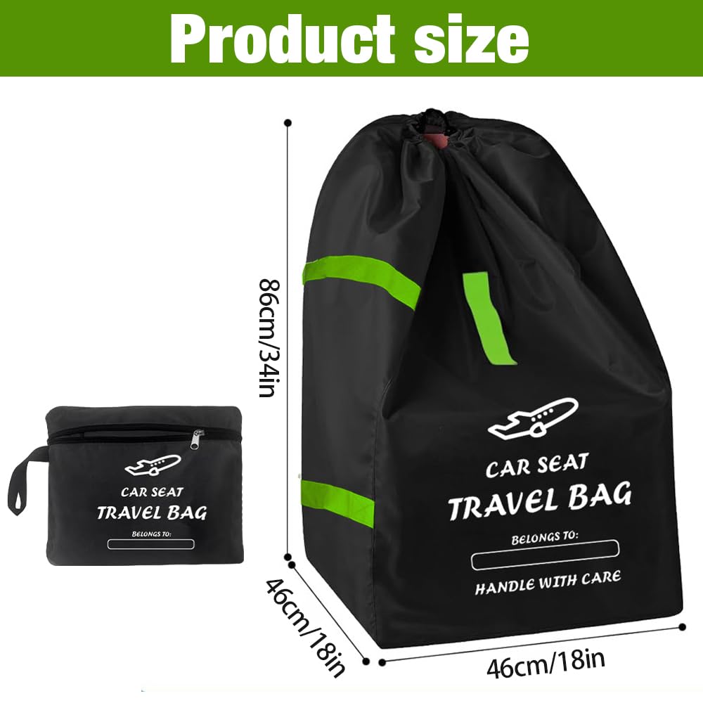 Borsa da Viaggio per Passeggino, Borsa da Viaggio per Seggiolino Auto per Aereo, Copertura Impermeabile con Tracolla per Viaggi Aerei, Oxford 600D, Ottimo per Bagagli Gate (86x46x46)