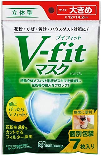 Amazon.co.jp: アイリスオーヤマ Vフィット立体マスク 大きめサイズ 個 