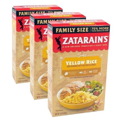 Image of Zatarain's Family Size Yellow Rice, 15 oz (Pack of 3)