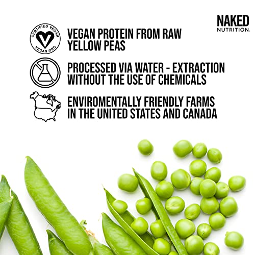 Naked Nutrition 5Lb 100% Pea Protein Powder From North American Farms - Vegan Pea Protein Isolate - Plant Protein Powder, Easy To Digest - Speeds Muscle Recovery #TOP1