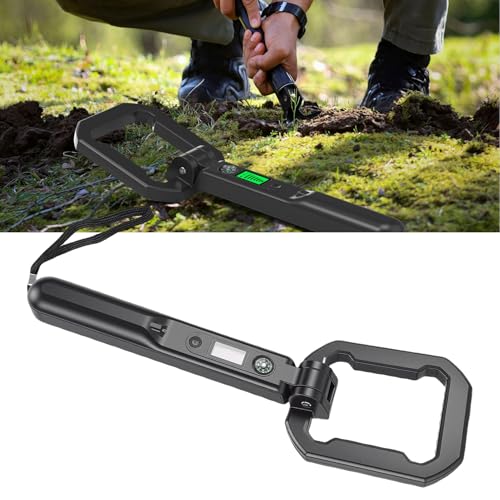 ZJchao Détecteur de Métaux Scanner de Recherche de Trésor, écran LCD Portable Pliable Haute sensibilité, Détection à 360 Degrés pour la Plage, la Cour,...