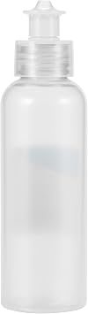 Daylogic Spout Bottle, Refillable Container, Plastic, Translucent Bottles, Flip Top, For Lotions, Shampoos, Or Other Liquids, Travel-Friendly & Multipurpose, Mess-Free, 3 oz., 6 Count