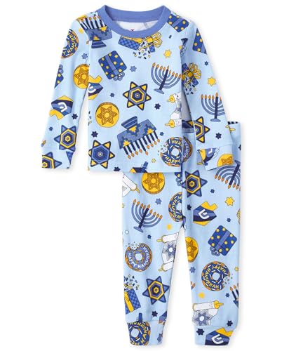 The Children's Place baby girls Family Matching Christmas Holiday Sets, Snug Fit 100% Cotton, Adult, Big Kid, Toddler, Pajama Set, Hanukkah, 5T US