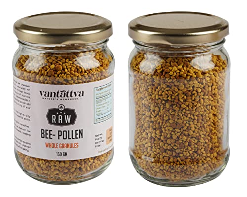 Image of VANTATTVA-NATURE's GOODNESS... Raw Organic Bee Pollen -150 Gm - Anti-Oxidant And Protein Rich Natural Superfood, Pack Of 1, Granule
