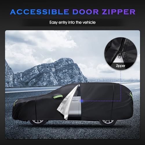 Image of Car Cover Custom Fit for Honda CRV 1997-2025,Toyota RAV4 1996-2025, 6 Layers Truck Cover Waterproof All Weather for Automobiles,Outdoor Full Exterior Cover,Rain, Sun, Wind Protection,Black
