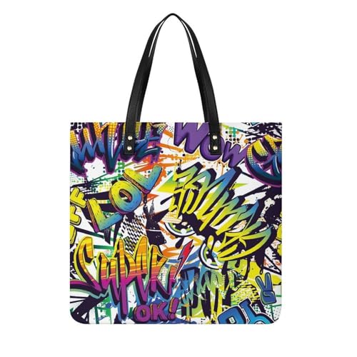 Sac shopping de style abstrait grand format pour femmes idéal au quotidien et voyages