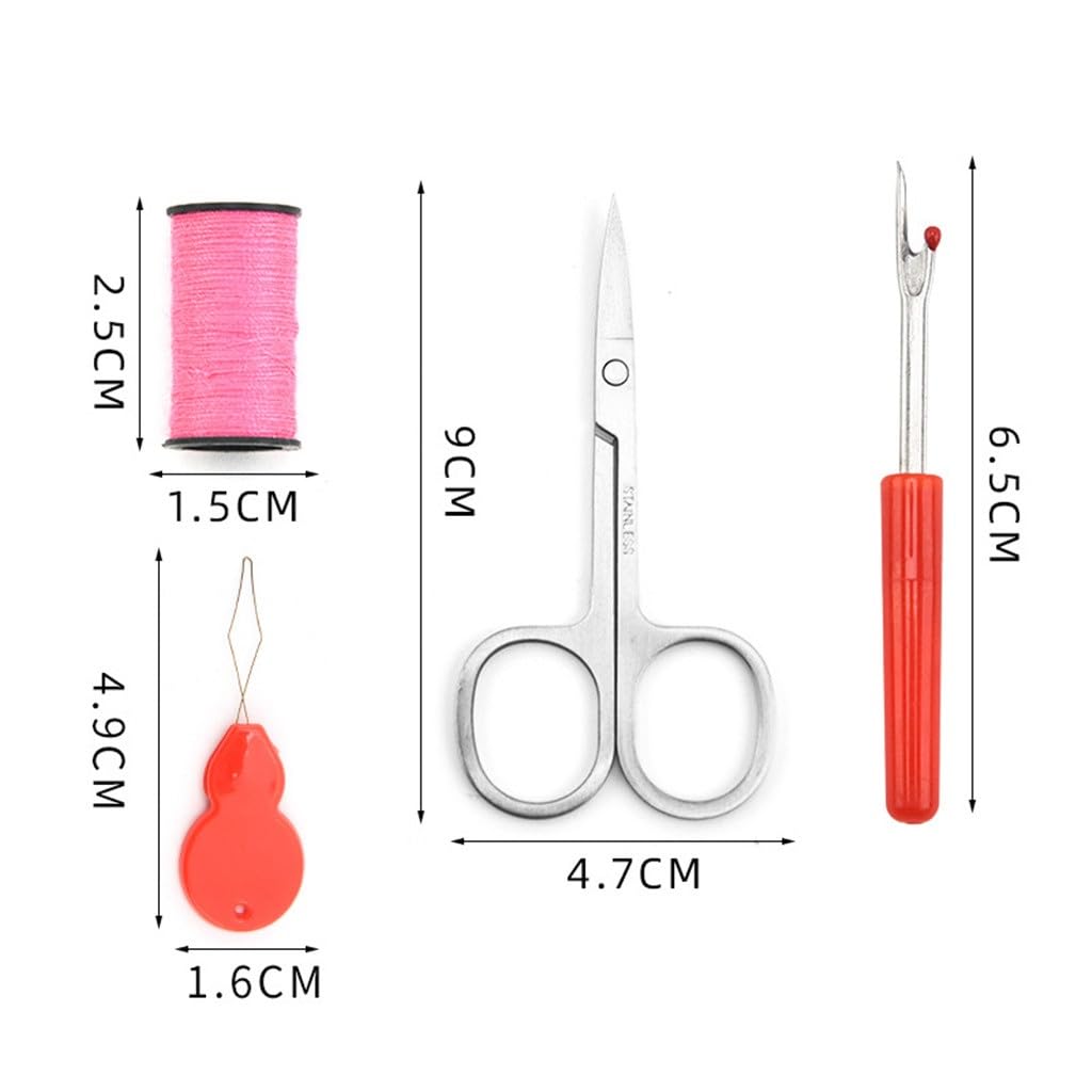 Bolsa de Costura portátil para el hogar, Kit de Costura de Viaje Multifuncional, 18 Piezas, Kit de reparación de Costura