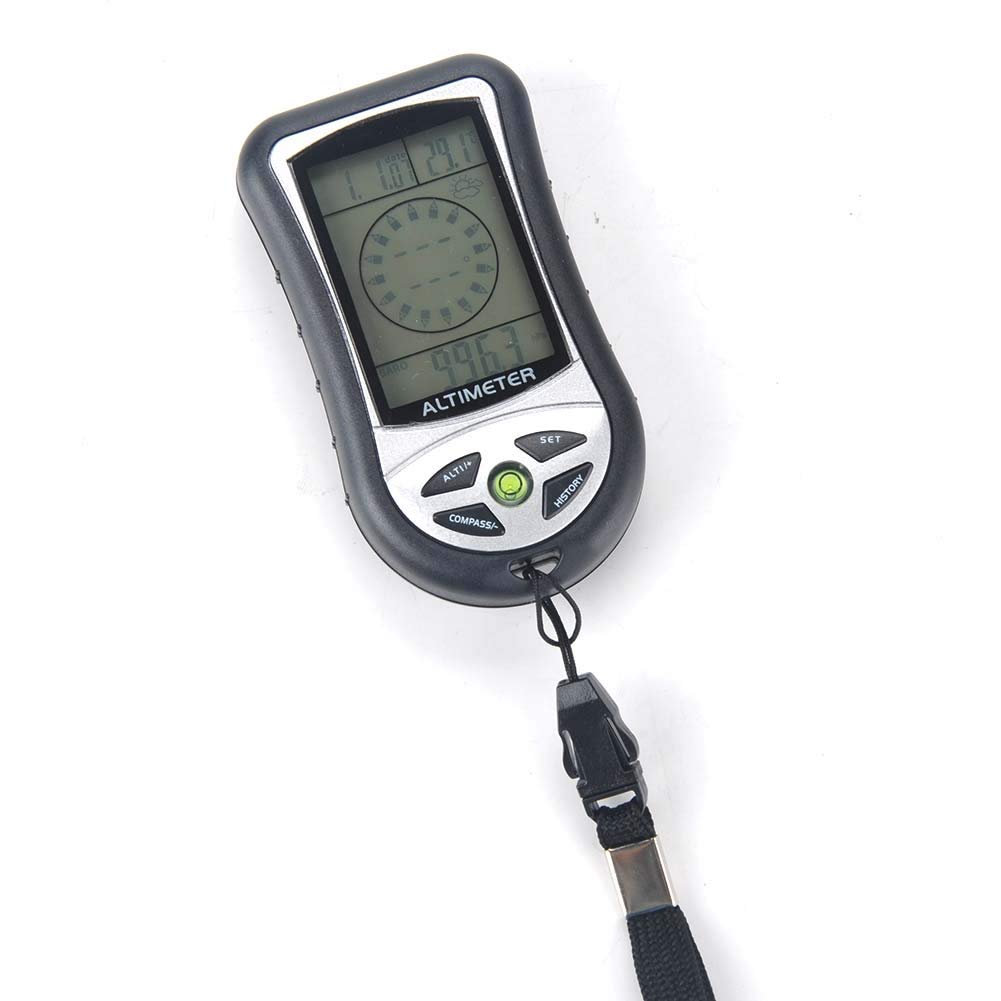PNAWLLCF-65 Wielofunkcyjny 8 w 1 cyfrowy wysokościomierz LCD barometr termometr stacja pogodowa