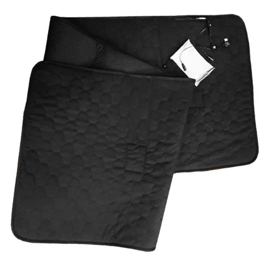 Xweptuy Heated Sleeping Bag Pad 3 Heating Levels USB Rechargeable Sleeping Bag Liner Black