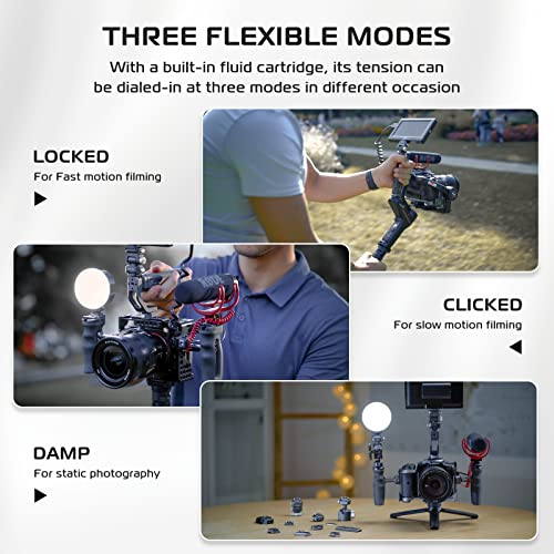 Falcam F22 Dual Quick Release Field Monitor Mount Holder, Camera Monitor Mounting Adapter With Double 360° Rotation Ballheads, Aluminum Camera Accessory Kit With 1/4" Screws, Fits For 5" & 7" Monitor #TOP4